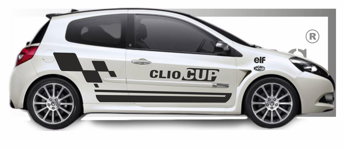 stickers autocollants pour Renault Clio- kit décoration rs cup sport