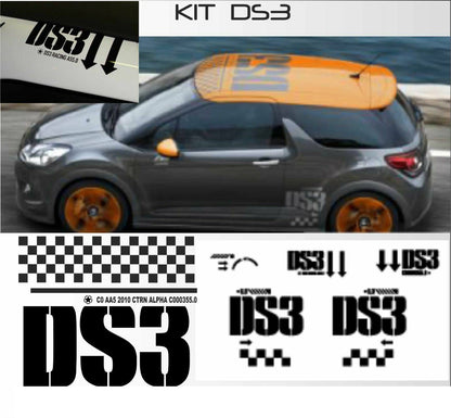 Sticker kit décoration intégral DS3 – Compatible toutes Citroen DS3