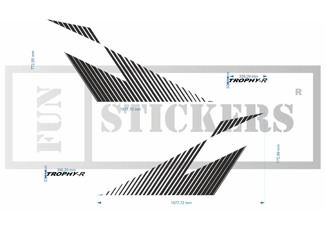 stickers autocollants pour RENAULT - kit décoration EFFET RS TROPHY