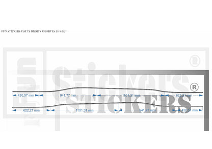 stickers autocollants POUR TWINGO 3 RENAULT - kit décoration BANDES LATERALES