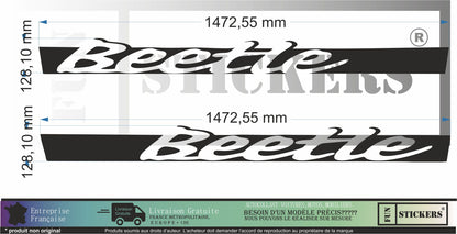 stickers autocollants pour Volkswagen new beetle - kit décoration bas de caisse