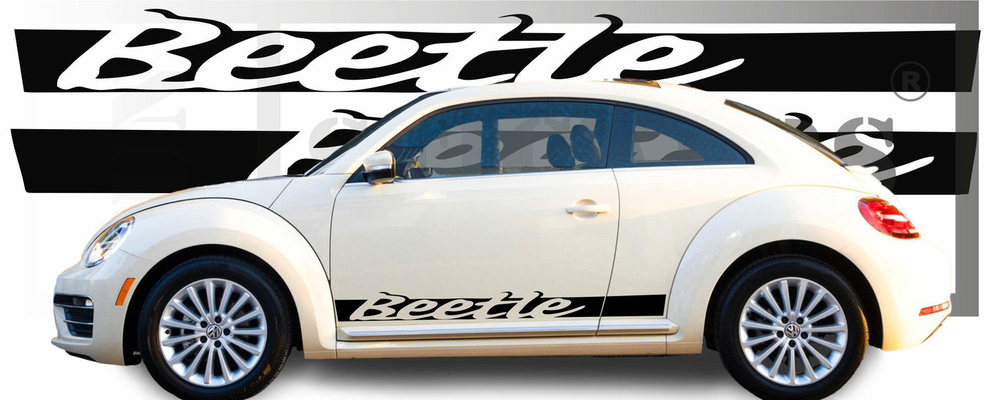 stickers autocollants pour Volkswagen new beetle - kit décoration bas de caisse
