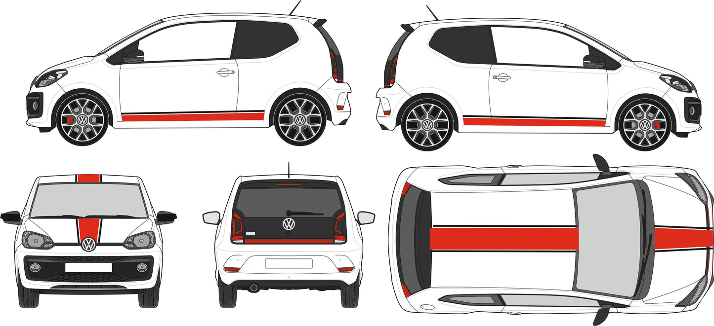 stickers autocollants pour Volkswagen Up- kit décoration